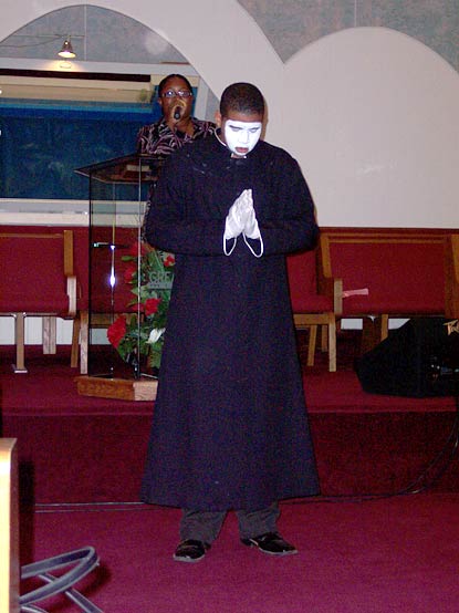 mime performance at Greater Works Ministries