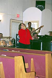 Singing at the church
