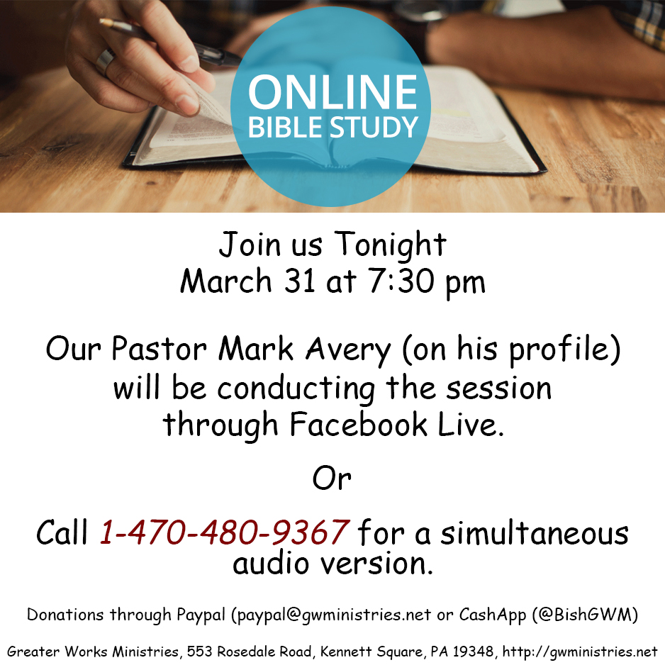 Join us tonight, March 31, 2020